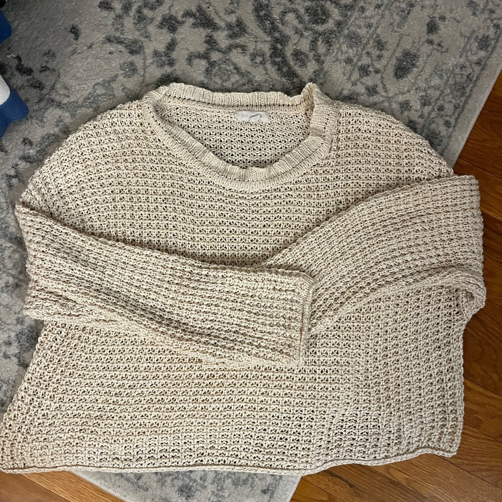 Blu Pepper Cream Knit Sweater